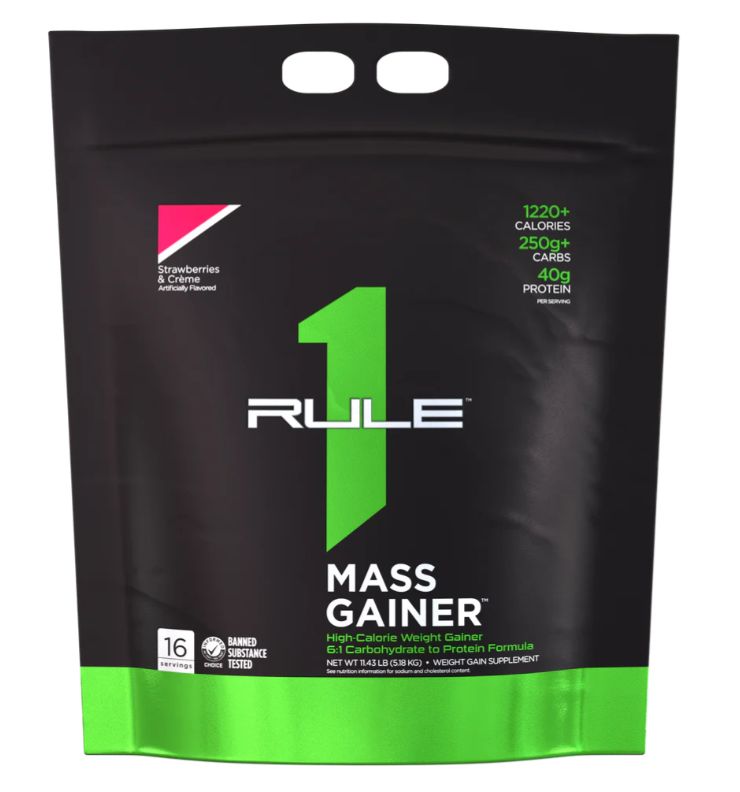 MASS GAINER 11.43LB (Strawberries & Creme) - Rule 1