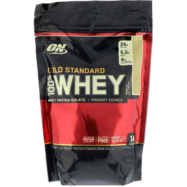 100% WHEY GOLD STANDARD Bag 1LB Vanilla - ON