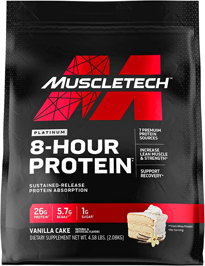 Platinum 8-HOUR PROTEIN 4.6lbs vanilla - MuscleTech