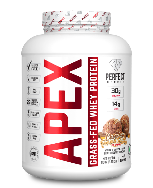 APEX Grass-Fed Pure Whey Protein 5lbs Chocolate Peanut Butter - PERFECT Sports