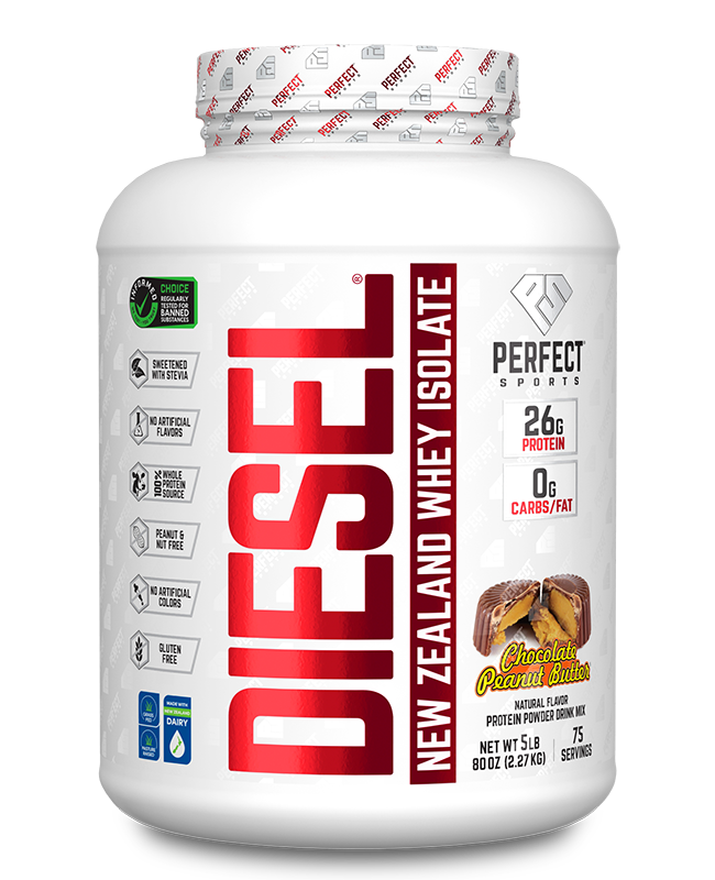 DIESEL New Zealand Whey Isolate 5lbs Choco Peanut Butter - PERFECT Sports