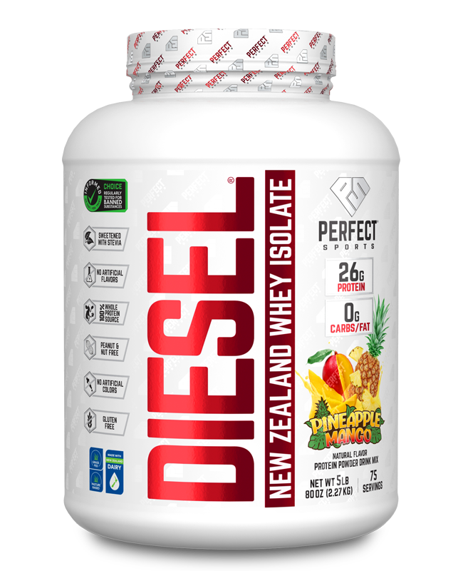 DIESEL New Zealand Whey Isolate 5lbs Pineapple Mango - PERFECT Sports