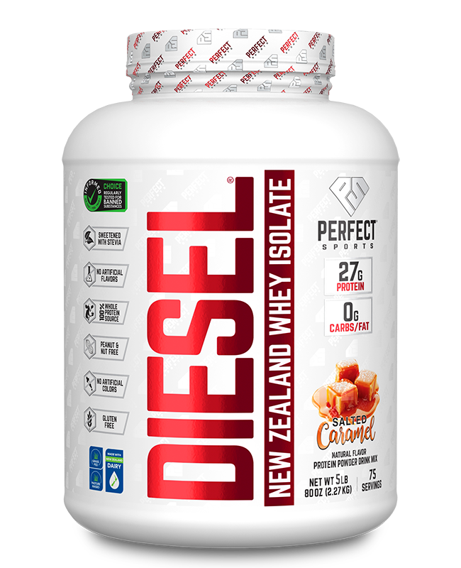 DIESEL New Zealand Whey Isolate 5lbs Salted Caramel - PERFECT Sports