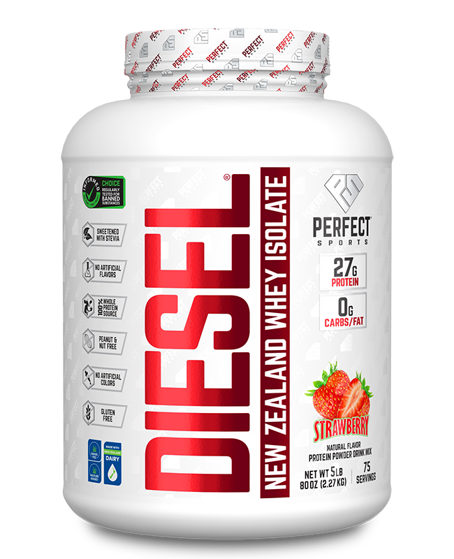 DIESEL New Zealand Whey Isolate 5lbs Strawberry - PERFECT Sports