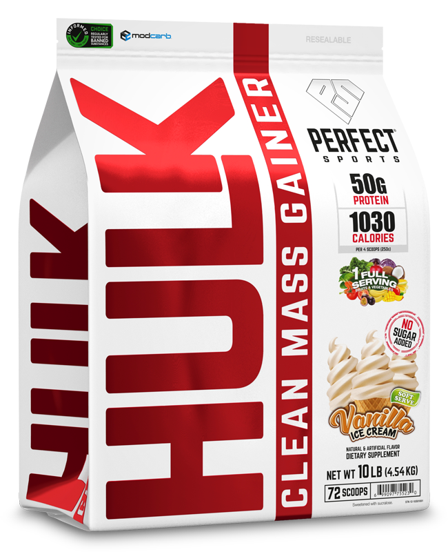 HULK Clean Mass Gainer 10LB Vanilla - PERFECT Sports