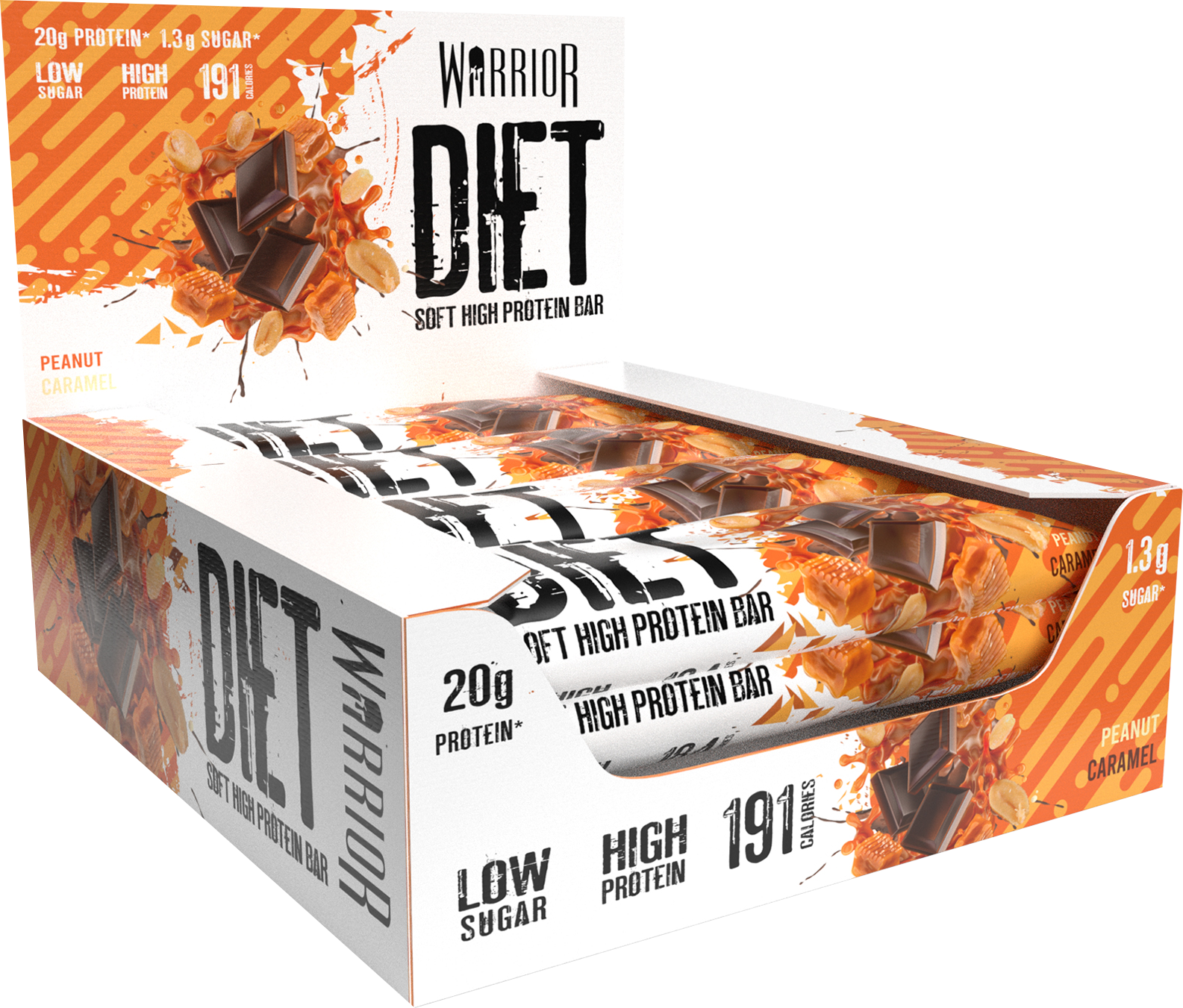 WARRIOR DIET PROTEIN BAR 55g - peanut caramel