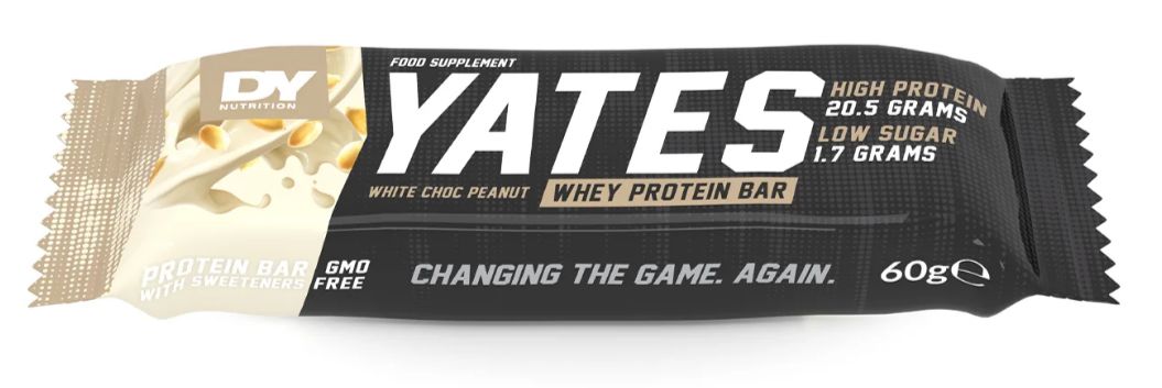 YATES BAR 60g white choco peanut - DY Nutrition