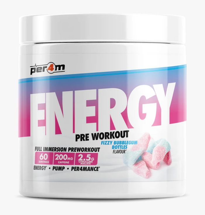 ENERGY PRE-WORKOUT (fizzy bubblegum bottles) - PER4M