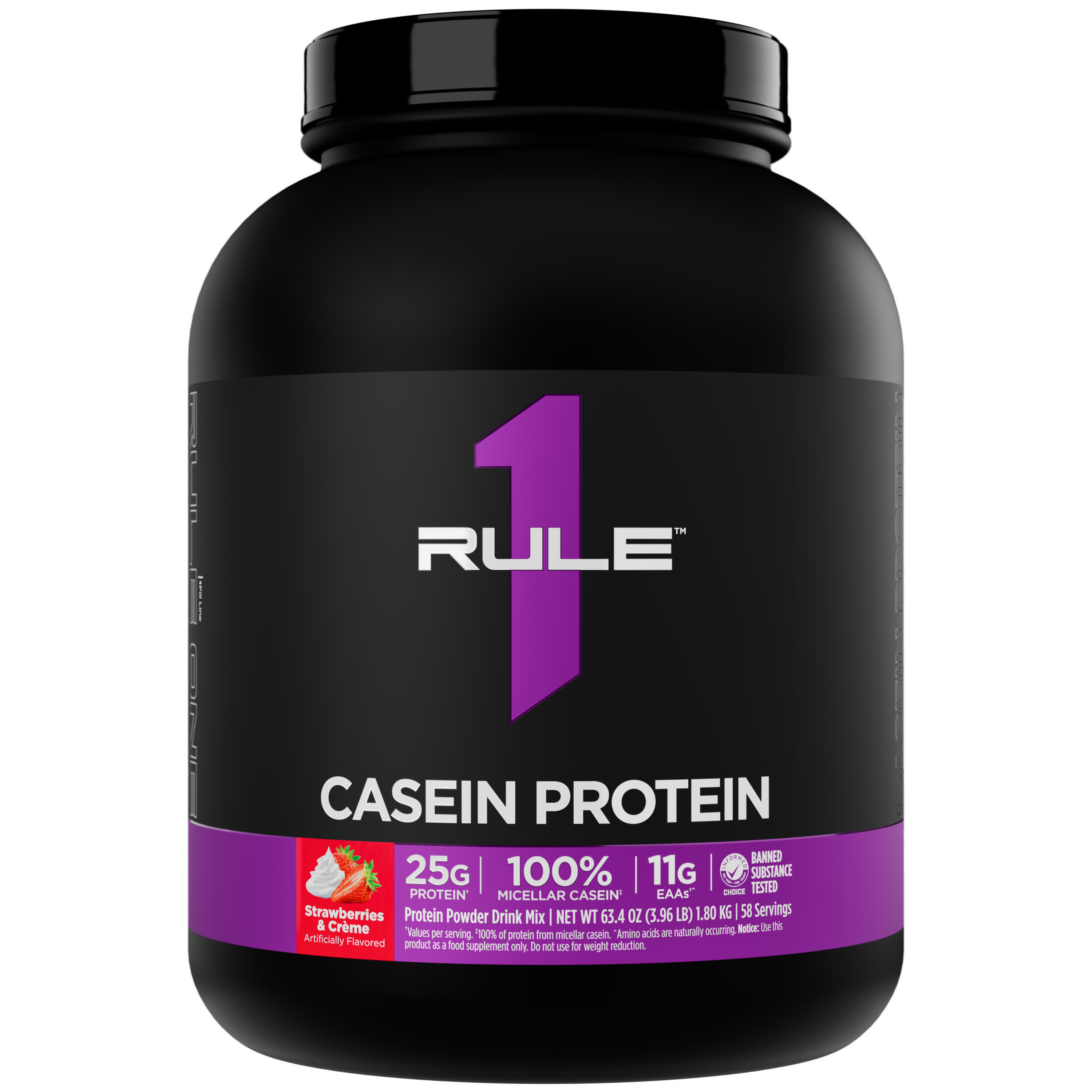 CASEIN PROTEIN 4LB (Strawberries & Creme) - Rule 1
