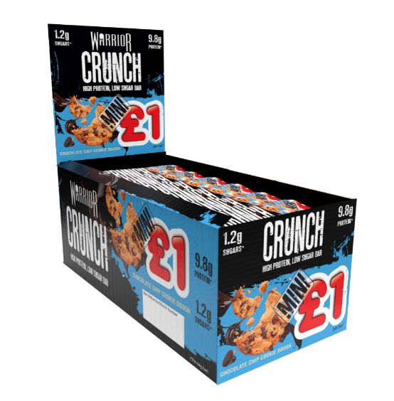 WARRIOR CRUNCH MINI PROTEIN BAR 32g - choc chip cook dough