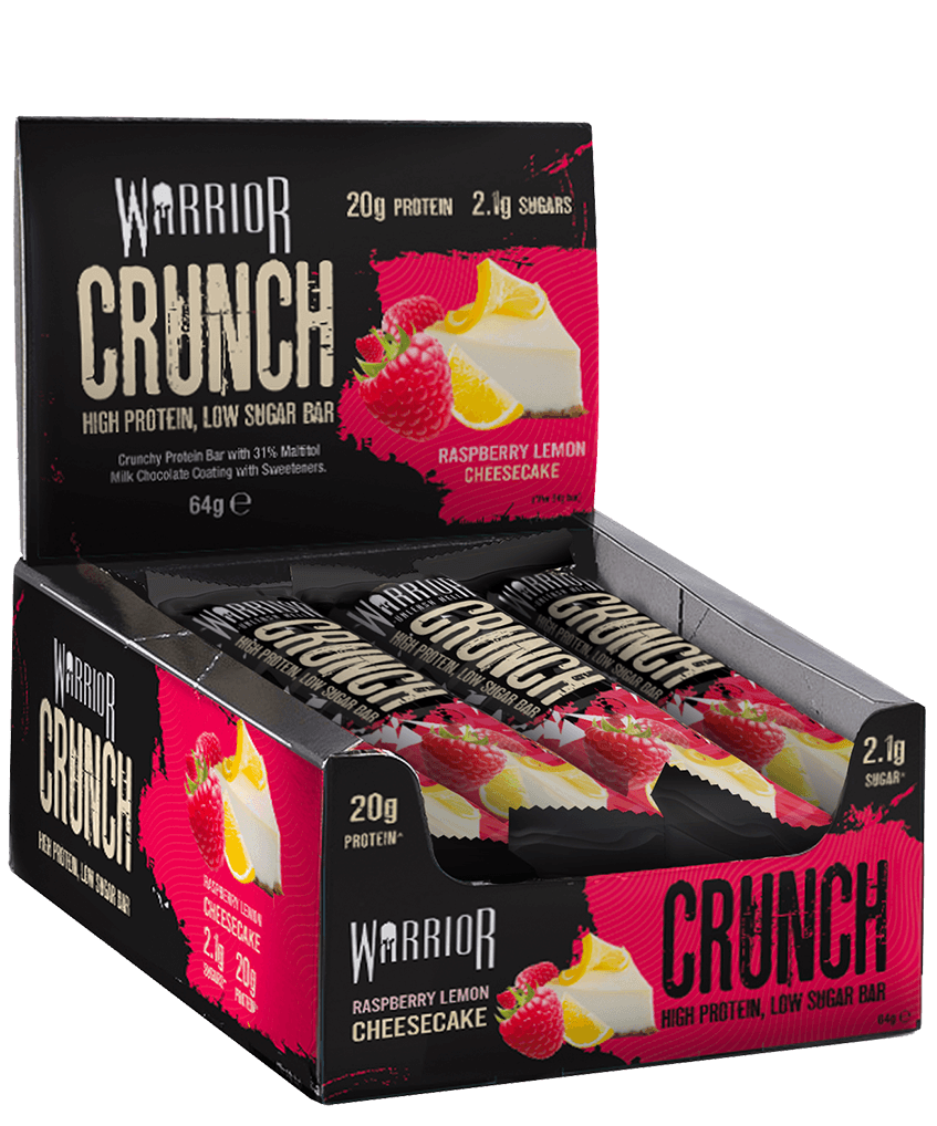 WARRIOR CRUNCH PROTEIN BAR 64g - raspberry lemon cheesecake