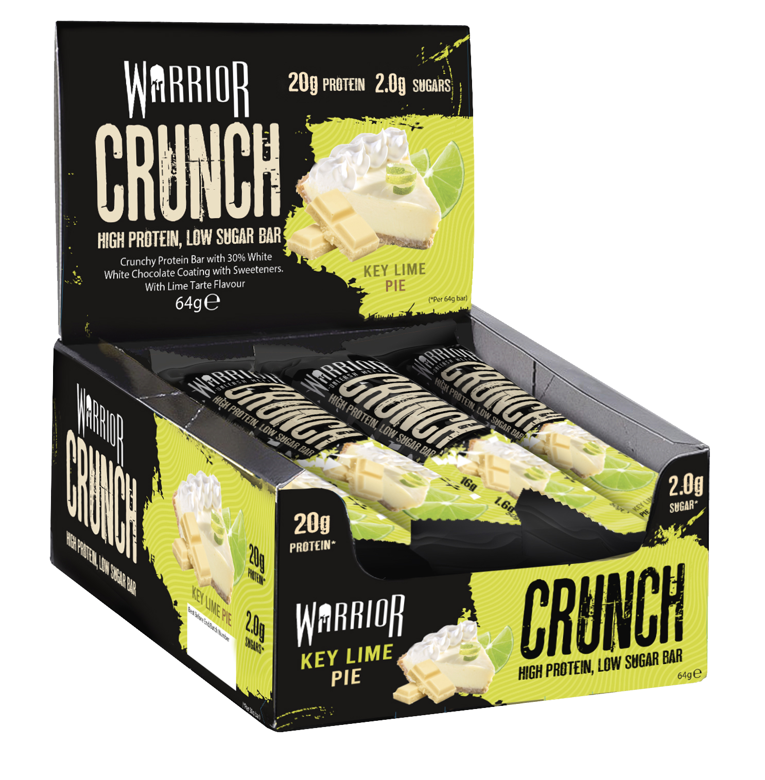 WARRIOR CRUNCH PROTEIN BAR 64g - key lime pie