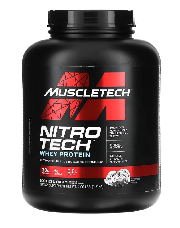 NITRO-TECH Whey Protein 4lbs cookies - MuscleTech