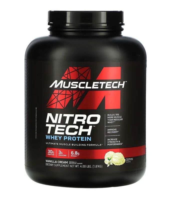 NITRO-TECH Whey Protein 4lbs vanilla - MuscleTech