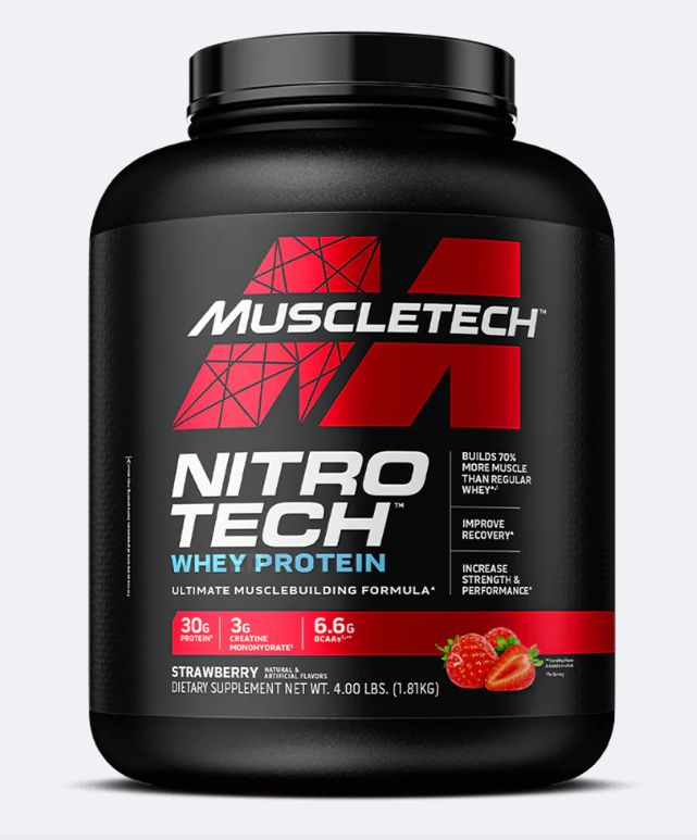 NITRO-TECH Whey Protein 4lbs strawberry - MuscleTech