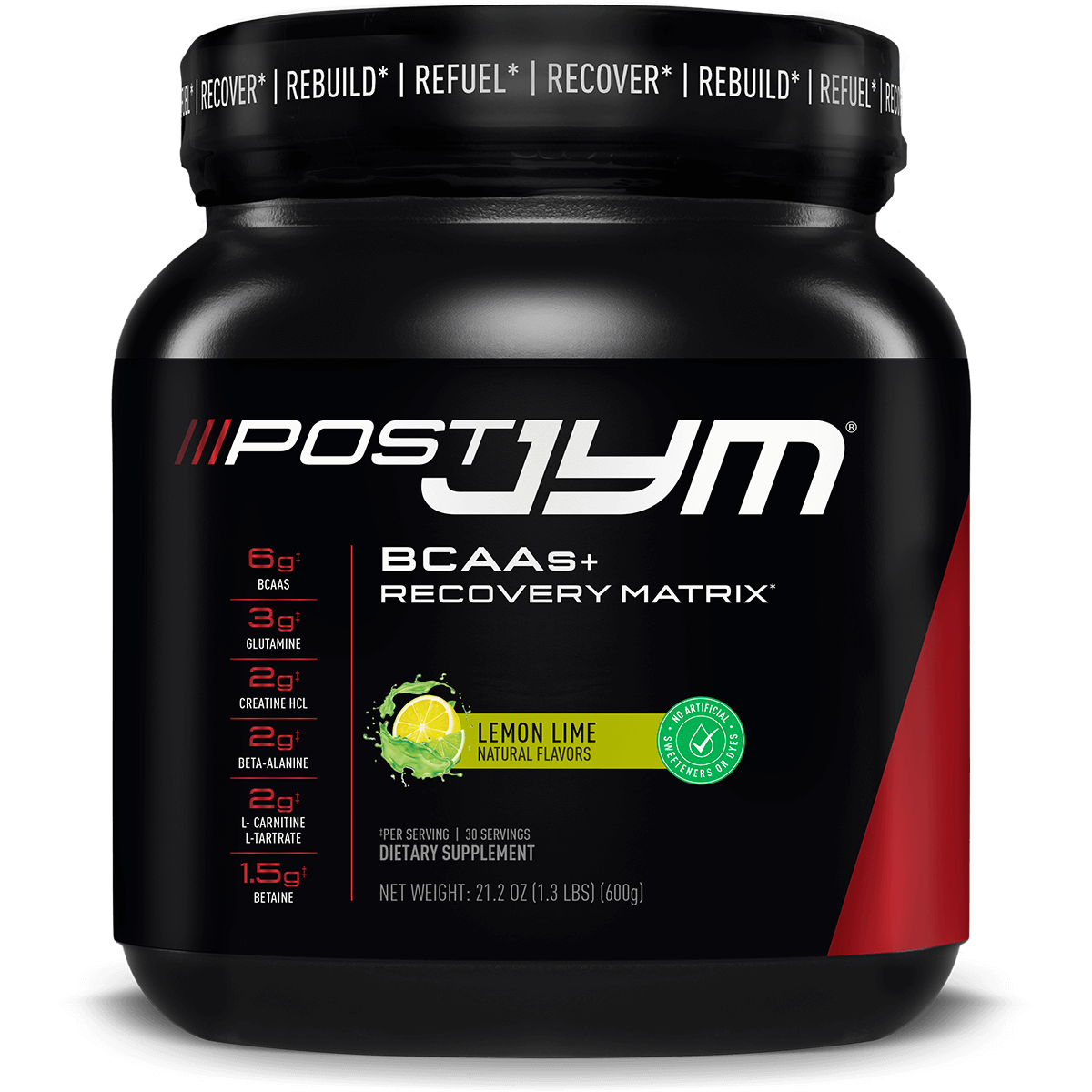 Post JYM BCAAs+ Recovery Matrix 600g - Natural Lemon Lime
