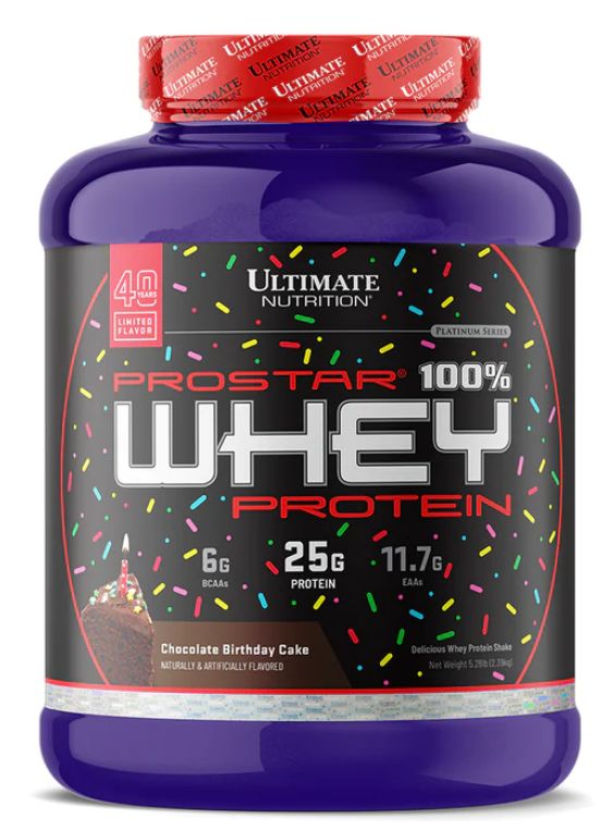 PROSTAR 100% WHEY PROTEIN 5.28lb chocolate birthday cake - Ultimate Nutrition